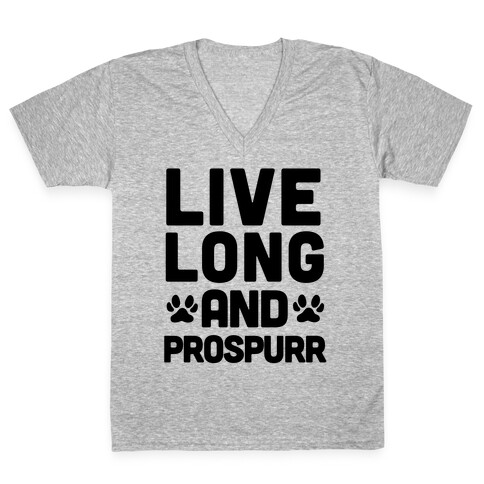 Live Long And Prospurr V-Neck Tee Shirt