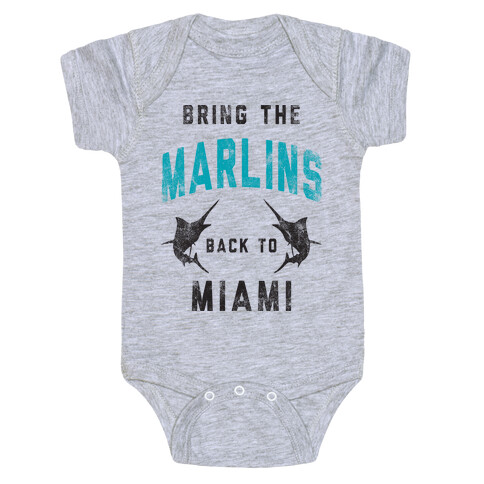 Bring The Marlins Back To Miami (Vintage) Baby One-Piece
