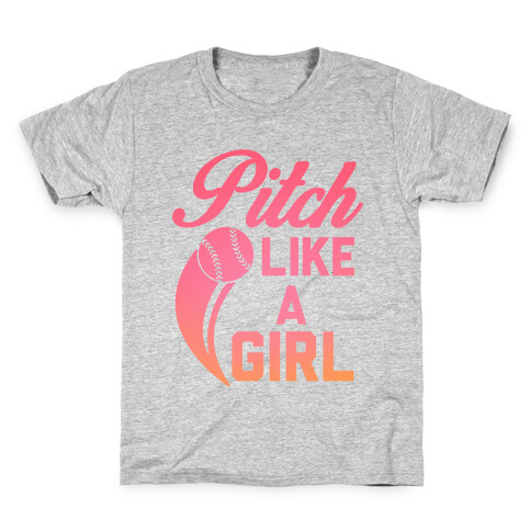 Pitch Like a Girl Kids T-Shirt