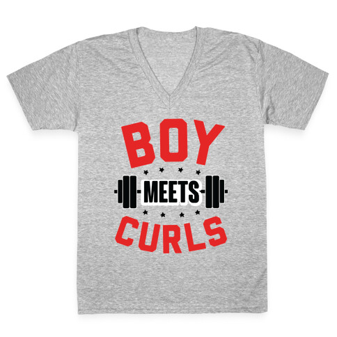 Boy Meets Curls V-Neck Tee Shirt