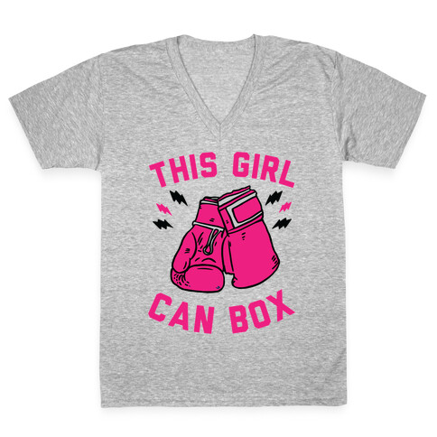 This Girl Can Box V-Neck Tee Shirt