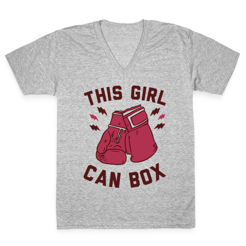 This Girl Can Box V-Neck Tee Shirt