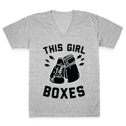 This Girl Boxes V-Neck Tee Shirt