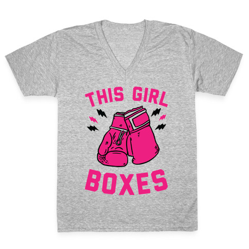 This Girl Boxes V-Neck Tee Shirt