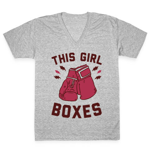 This Girl Boxes V-Neck Tee Shirt