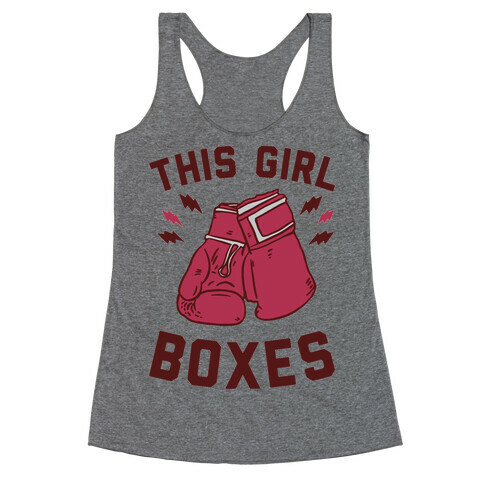 This Girl Boxes Racerback Tank Top