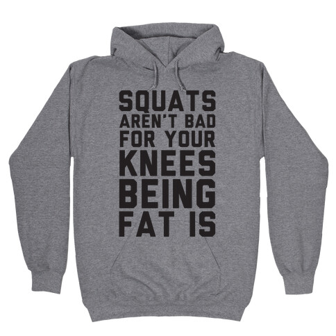 Squats Aren't Bad For Your Knees Being Fat Is Hooded Sweatshirt