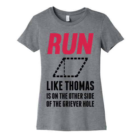 Run Like Thomas Is On The Other side Of The Griever Hole Womens T-Shirt