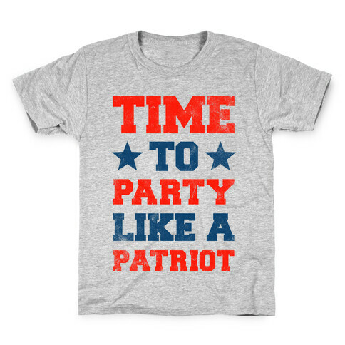 Time to Party Like A Patriot Kids T-Shirt