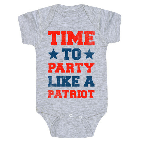 Time to Party Like A Patriot Baby One-Piece