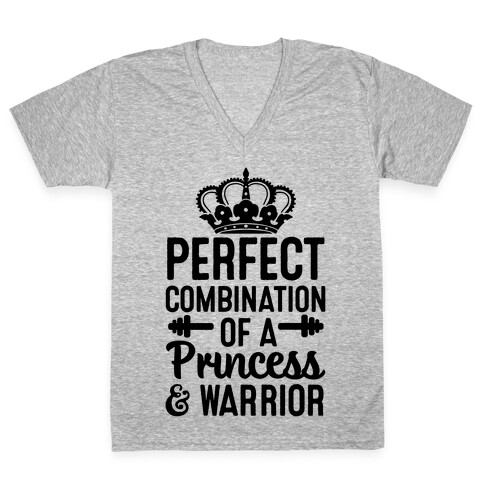 Perfect Combination of a Princess & Warrior V-Neck Tee Shirt