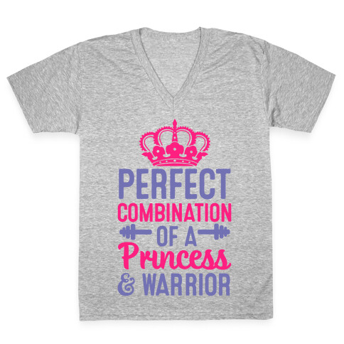 Perfect Combination of a Princess & Warrior V-Neck Tee Shirt