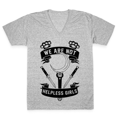 We Are Not Helpless Girls Moon Parody V-Neck Tee Shirt