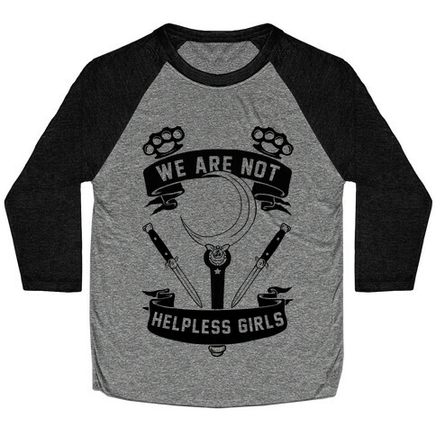 We Are Not Helpless Girls Moon Parody Baseball Tee