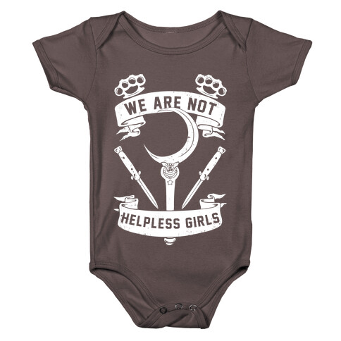 We Are Not Helpless Girls Moon Parody Baby One-Piece