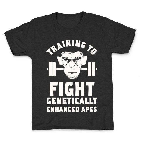 Training To Fight Genetically Enhanced Apes Kids T-Shirt