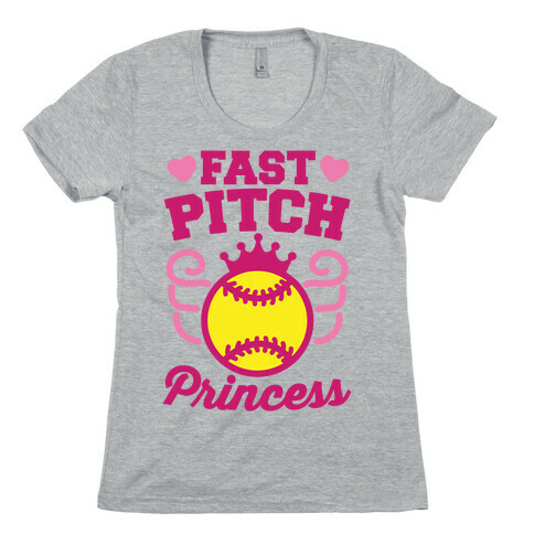 Fast Pitch Princess Womens T-Shirt