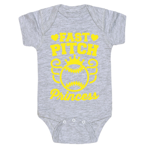 Fast Pitch Princess Baby One-Piece