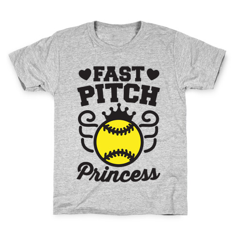 Fast Pitch Princess Kids T-Shirt