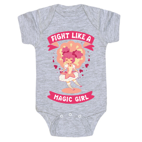 Fight Like A Magic Girl Madoka Parody Baby One-Piece