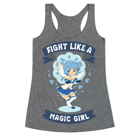 Fight Like A Magic Girl Parody Sayaka Racerback Tank Top