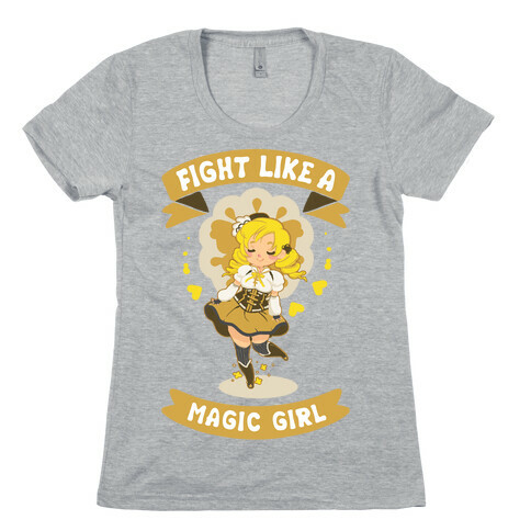 Fight Like A Magic Girl Mami Parody Womens T-Shirt