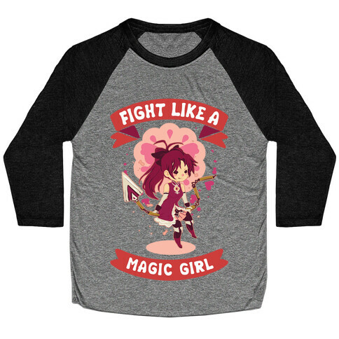 Fight Like A Magic Girl Parody Kyoko Baseball Tee