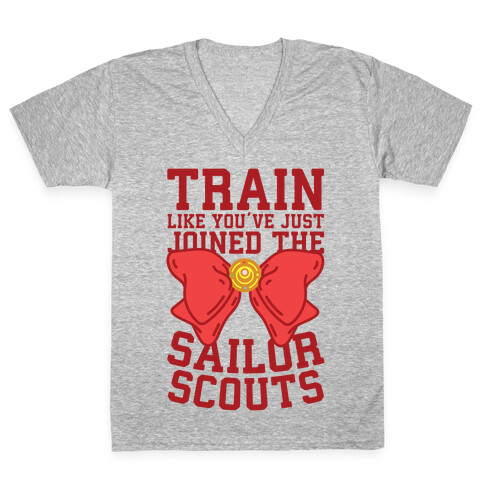 Train Like You've Just Joined The Sailor Scouts V-Neck Tee Shirt