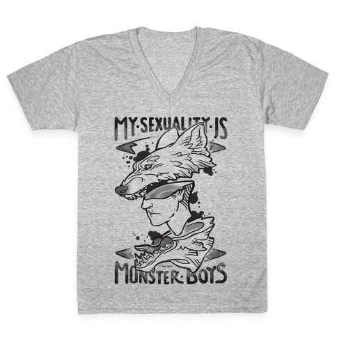 My Sexuality Is Monster Boys V-Neck Tee Shirt