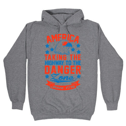 America: Taking The Highway To The Danger Zone Since 1776 Hooded Sweatshirt