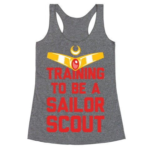 Training To Be A Sailor Scout Racerback Tank Top