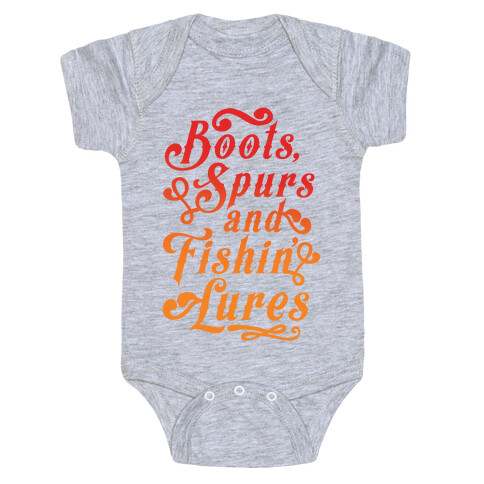 Boots, Spurs And Fishin' Lures Baby One-Piece