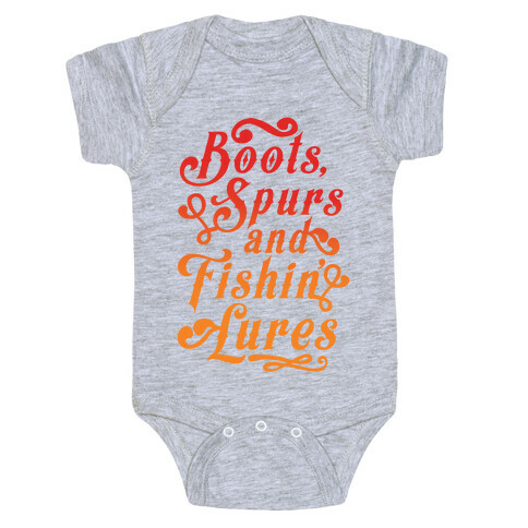 Boots, Spurs And Fishin' Lures Baby One-Piece