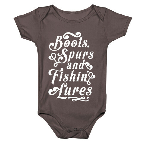 Boots, Spurs And Fishin' Lures Baby One-Piece