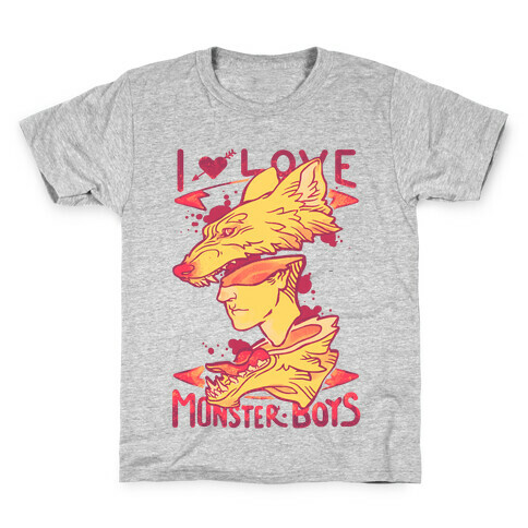 I Love Monster Boys Kids T-Shirt