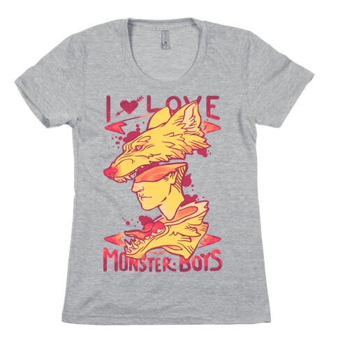 I Love Monster Boys Womens T-Shirt