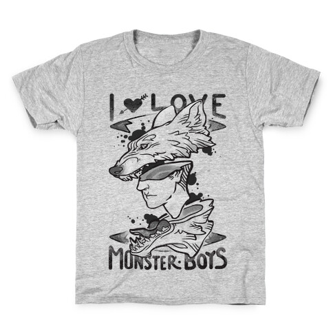I Love Monster Boys Kids T-Shirt