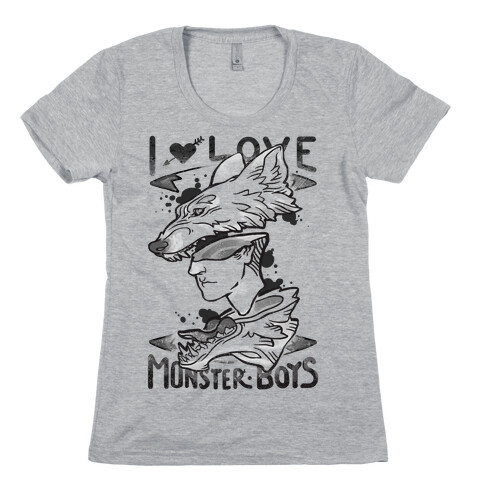 I Love Monster Boys Womens T-Shirt