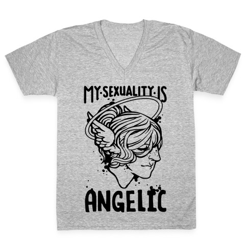 My Sexuality Is Angelic V-Neck Tee Shirt