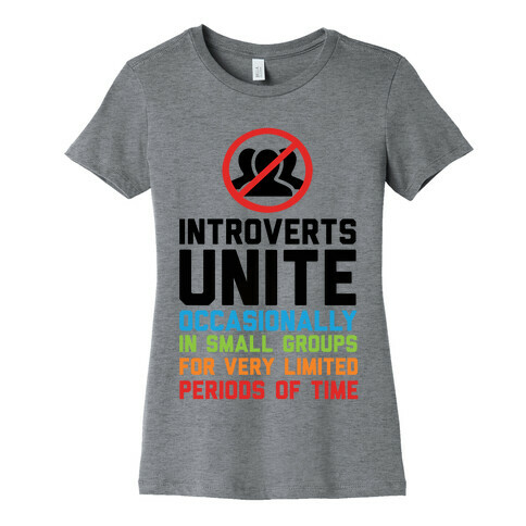 Introverts Unite! Womens T-Shirt