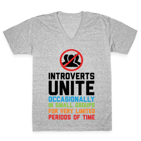 Introverts Unite! V-Neck Tee Shirt