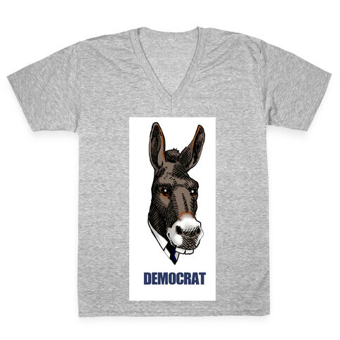 Democratic Donkey V-Neck Tee Shirt