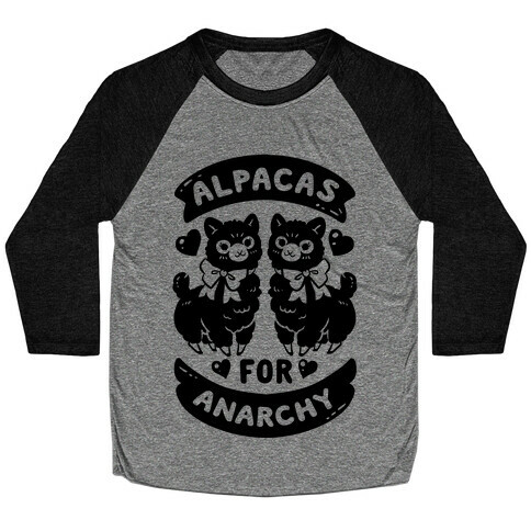 Alpacas For Anarchy Baseball Tee