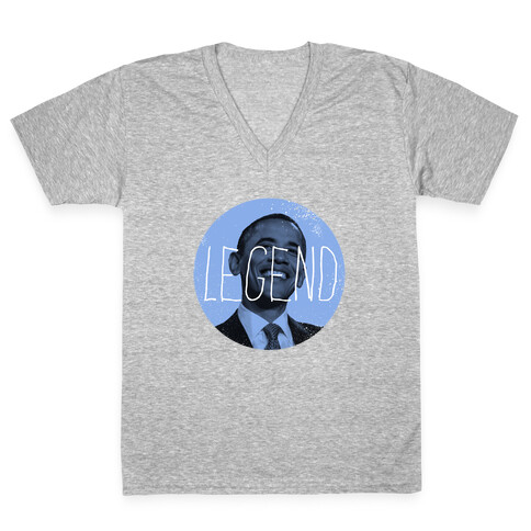 Obama the Legend V-Neck Tee Shirt