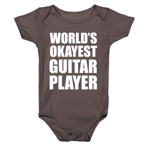 World's Okayest Guitar Player Baby One-Piece