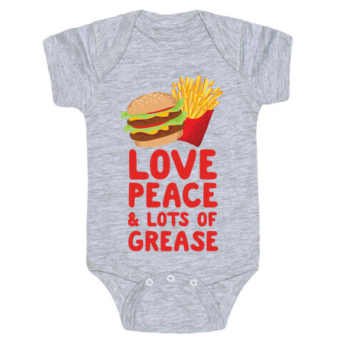 Love, Peace, & Lots of Grease Baby One-Piece