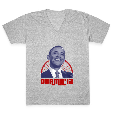 Obama for 2012 V-Neck Tee Shirt