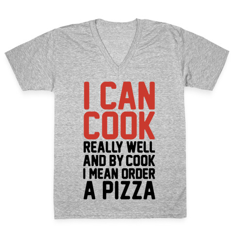 I Can Cook V-Neck Tee Shirt