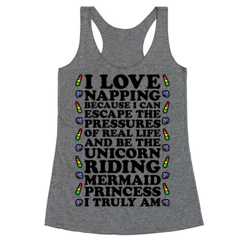 I Love Napping Racerback Tank Top