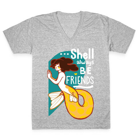 Shell Always Be Friends ( part 2) V-Neck Tee Shirt